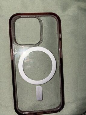 OtterBox Clear MagSafe-Compatible Case with Brown Trim